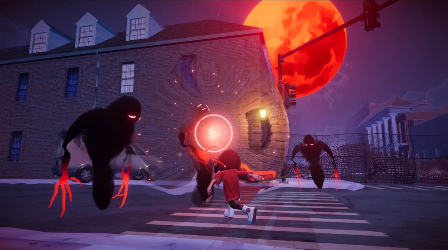 Haru faces a ghost beneath the Blood Moon.